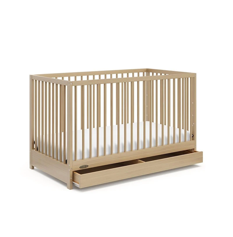 Graco Teddi 5-in-1 Convertible Crib with Drawer - Driftwood
