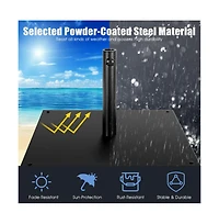 42 Lbs Weighted 25 Inch Square Patio Umbrella Base