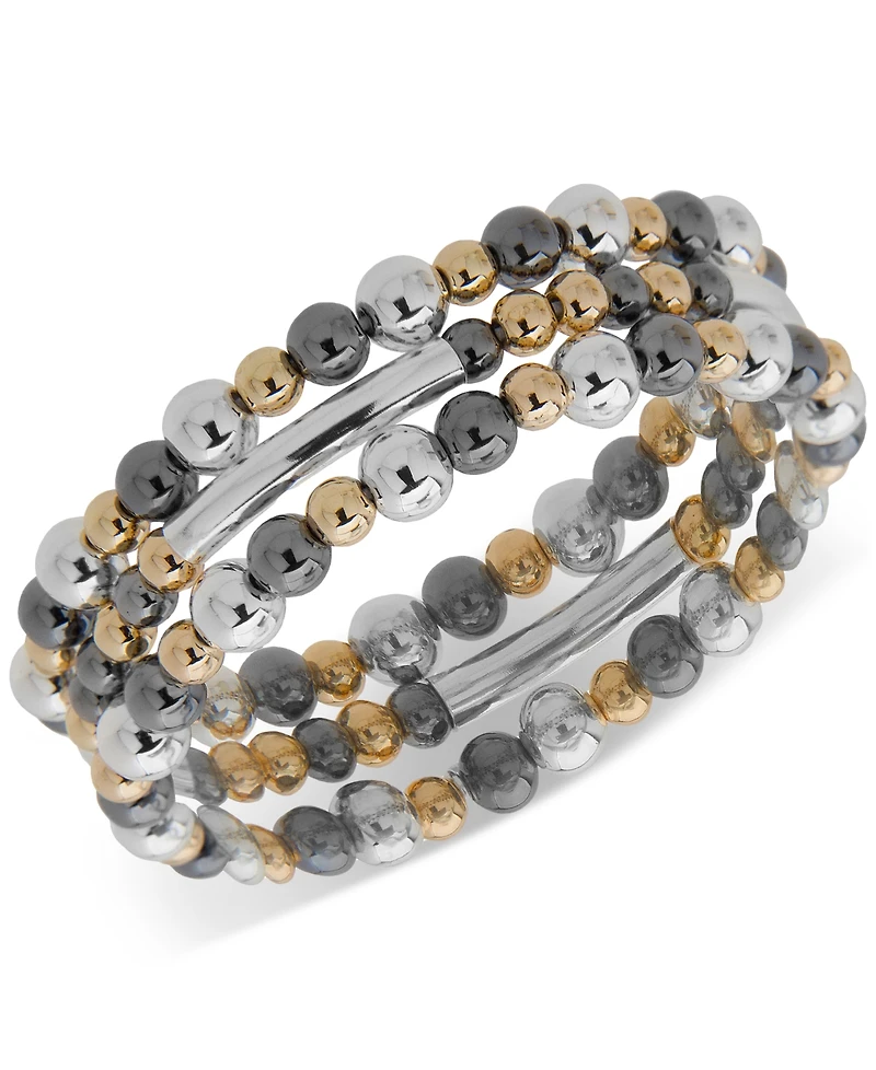 Nine West 3-Pc. Set Beaded Stretch Bracelets