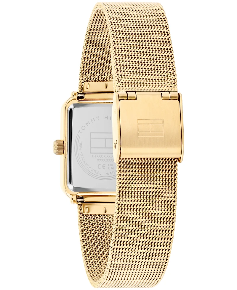 Tommy Hilfiger Women's Quartz Gold Tone Stainless Steel Mesh Bracelet Watch, 21.3mm