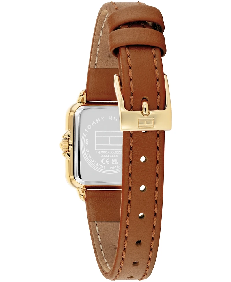 Tommy Hilfiger Women's Quartz Tan Leather Strap Watch, 22.5mm