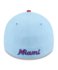 New Era Men's Light Blue/Red Miami Marlins 2025 Fourth of July 39THIRTY Flex Hat