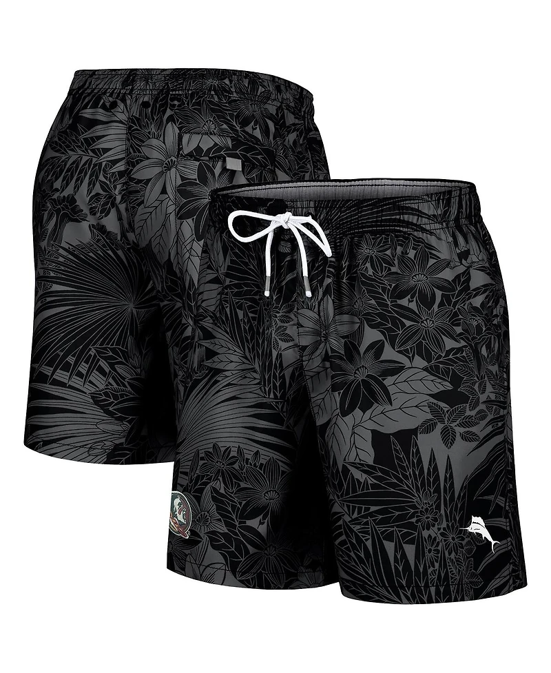 Tommy Bahama Men's Black Florida State Seminoles Santiago Palms Board Shorts