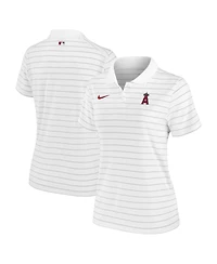 Nike Women's White Los Angeles Angels Authentic Collection Victory Performance Polo Shirt