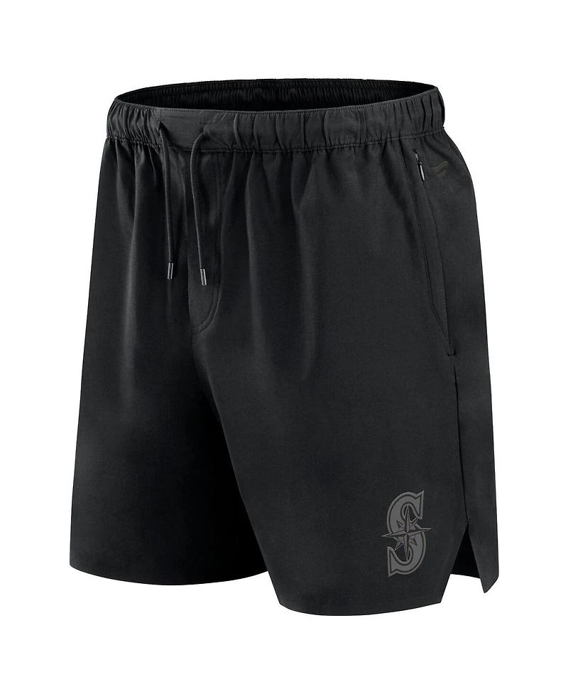 Fanatics Men's Black Seattle Mariners Front Office Micro Tonal Shorts