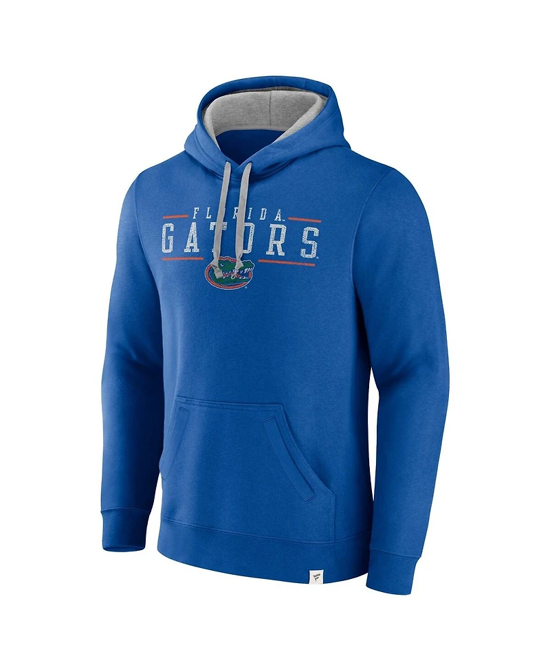 Fanatics Men's Royal Florida Gators Second Wind Distressed Pullover Hoodie