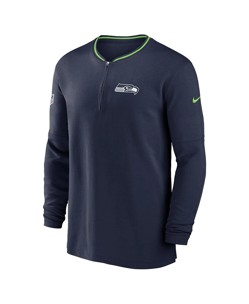 Nike Men's College Navy Seattle Seahawks Coach Half-Zip Sweatshirt