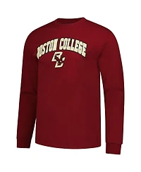 Fanatics Unlabeled Men's Maroon Boston College Eagles Logo Long Sleeve T-Shirt