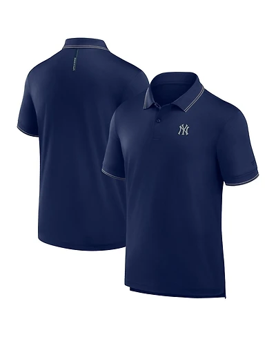 Fanatics Men's Navy New York Yankees Front Office Move Mono Pique Polo Shirt