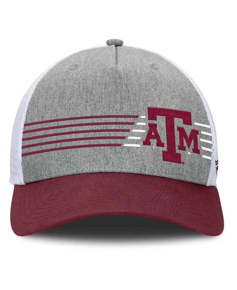 Fanatics Men's Heather Gray/Maroon Texas A&M Aggies Profile Trucker Adjustable Hat