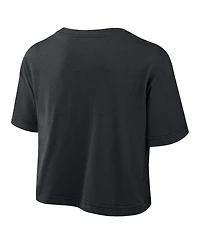 Nike Women's Black Iowa Hawkeyes Athletic Prep Arch Performance Cropped T-Shirt