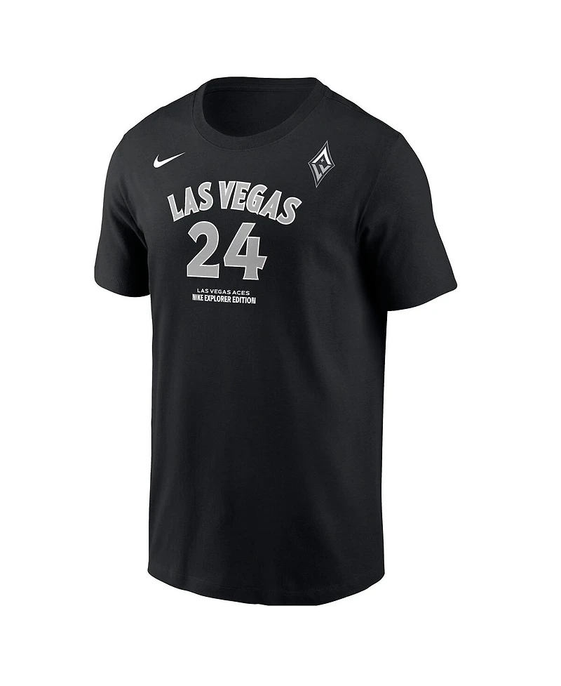 Nike Men's Jewell Loyd Black Las Vegas Aces Explorer Edition Name Number T-Shirt