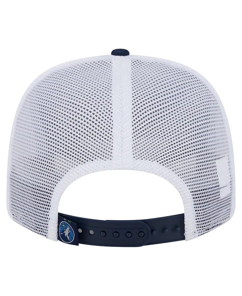 New Era Men's Navy/White Minnesota Timberwolves Trucker 9SEVENTY Stretch-Snap Hat