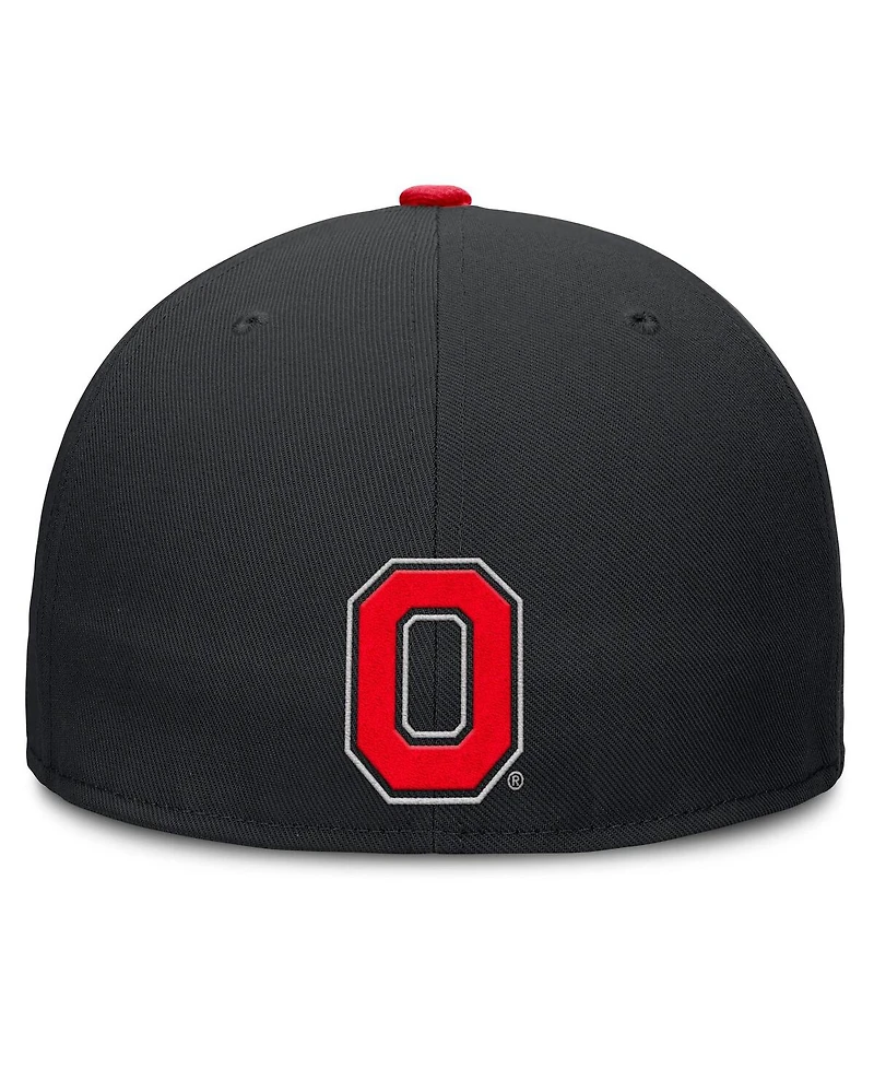 Nike Men's Black Ohio State Buckeyes True Primetime Performance Fitted Hat