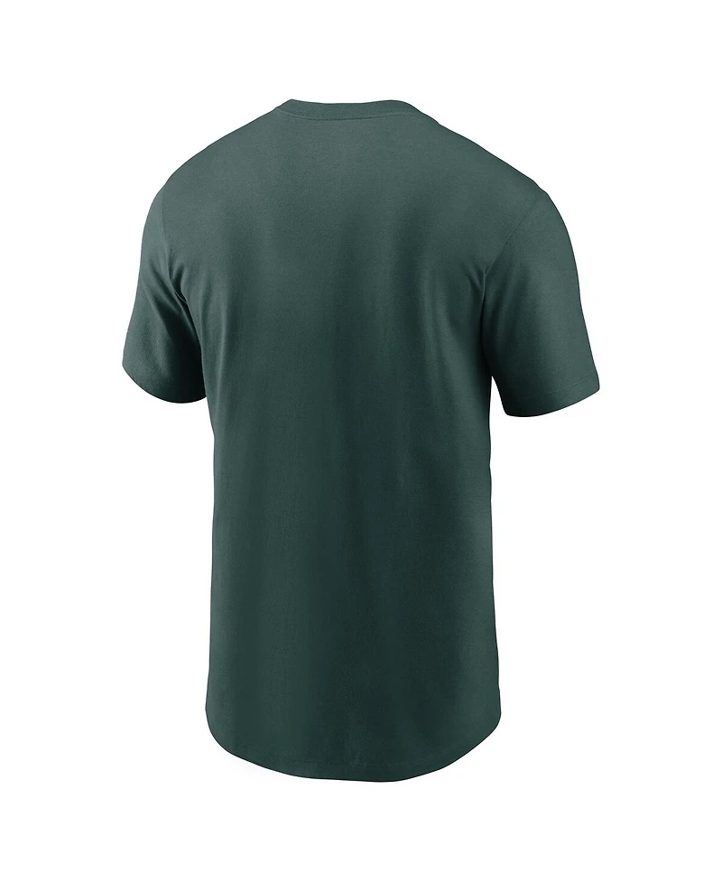 Nike Men's Green Michigan State Spartans Primetime Arch Stack T-Shirt