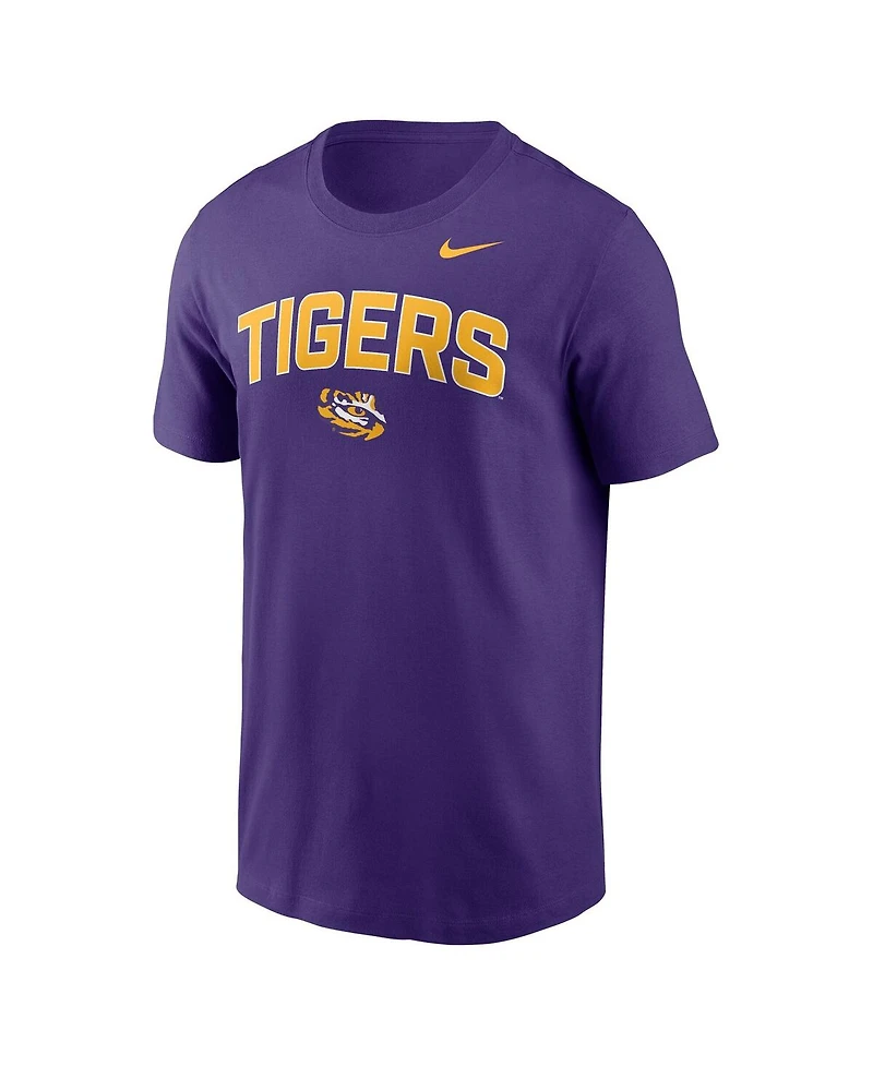 Nike Men's Purple Lsu Tigers Primetime Arch Stack T-Shirt