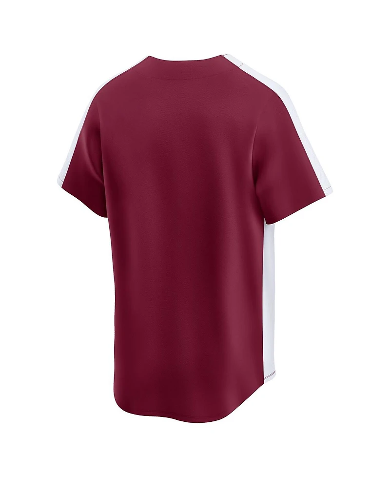Nike Men's Maroon Philadelphia Phillies Throwback Cooperstown Collection Limited Jersey