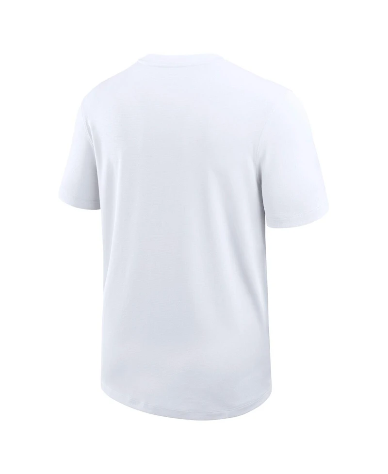 Nike Men's White Lsu Tigers 2025 Sideline Uv Performance Coach T-Shirt