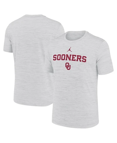 Jordan Men's Ash Oklahoma Sooners 2025 Sideline Velocity Performance T-Shirt