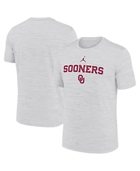 Jordan Men's Ash Oklahoma Sooners 2025 Sideline Velocity Performance T-Shirt
