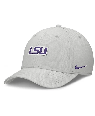 Nike Men's Gray Lsu Tigers Rise Practice Performance Adjustable Hat