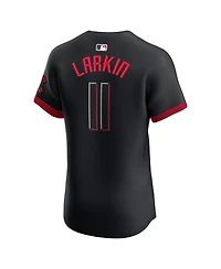 Nike Men's Barry Larkin Black Cincinnati Reds City Connect Elite Jersey