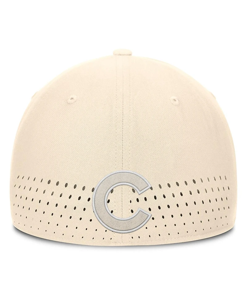 Nike Men's Cream Chicago Cubs Rise Performance Flex Hat