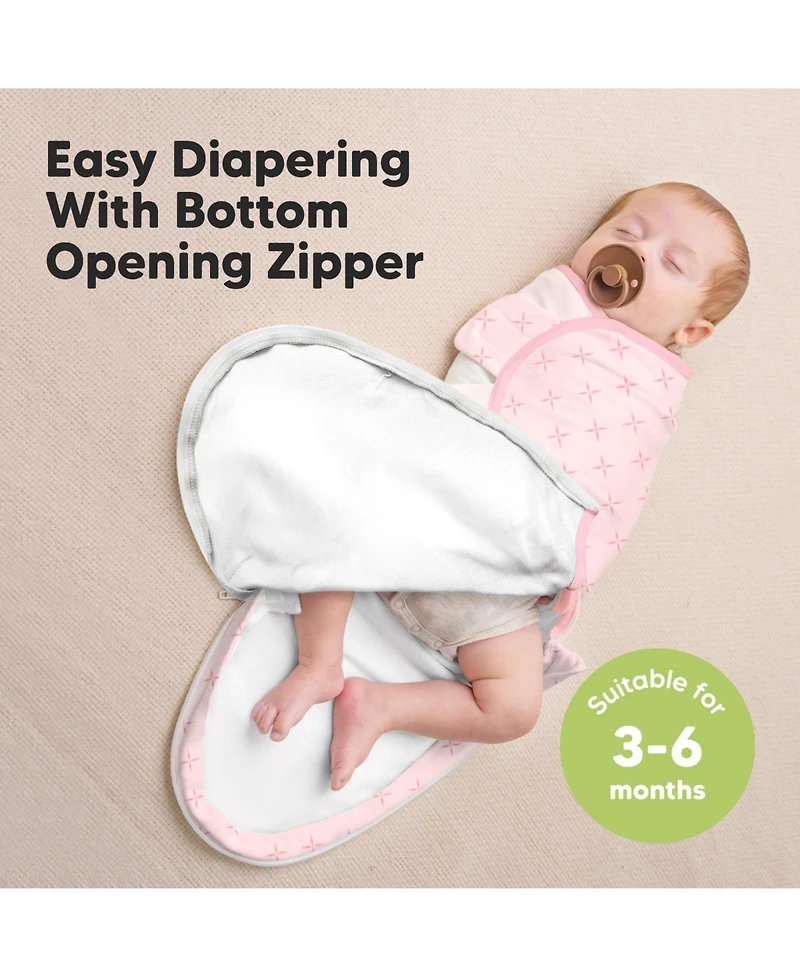 KeaBabies 3pk Soothe Zippy Baby Swaddles 0-6 Months, Newborn Sleep Sacks, Zipper Swaddle, Wearable Swaddle Blanket