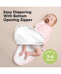 KeaBabies 3pk Soothe Zippy Baby Swaddles 0-6 Months, Newborn Sleep Sacks, Zipper Swaddle, Wearable Swaddle Blanket
