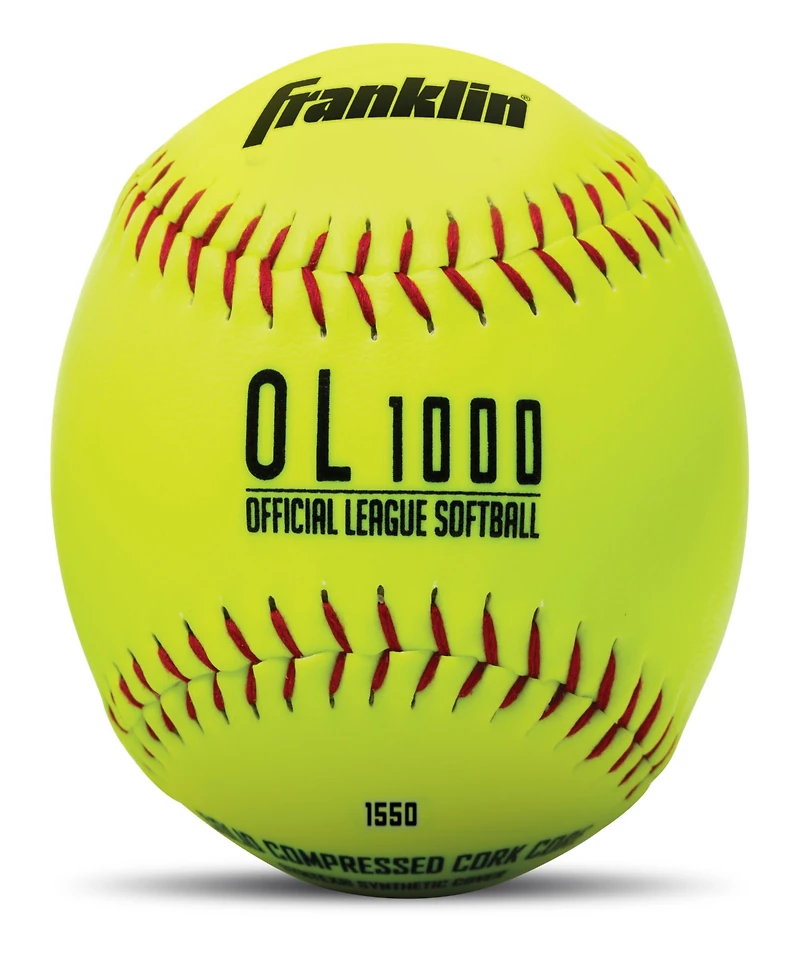 Franklin Sports 4 Official League Yellow Softballs