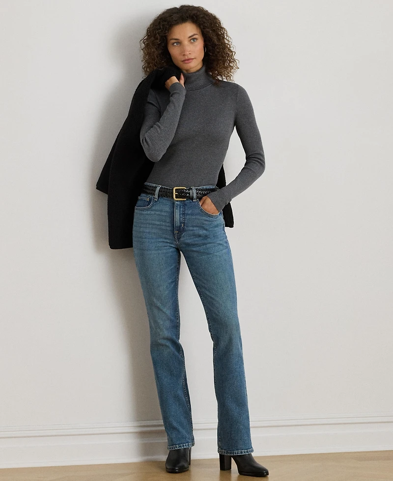 Lauren Ralph Ribbed Turtleneck Sweater