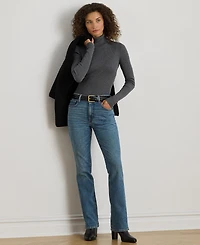 Lauren Ralph Ribbed Turtleneck Sweater
