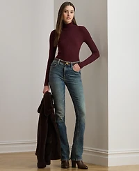 Lauren Ralph Ribbed Turtleneck Sweater