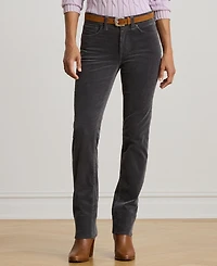 Lauren Ralph Stretch Corduroy Mid-Rise Straight Pants