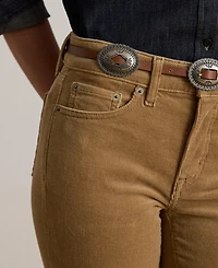 Lauren Ralph Stretch Corduroy Mid-Rise Straight Pants