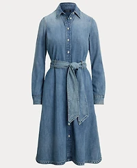 Lauren Ralph Women's Belted Denim Shirtdress