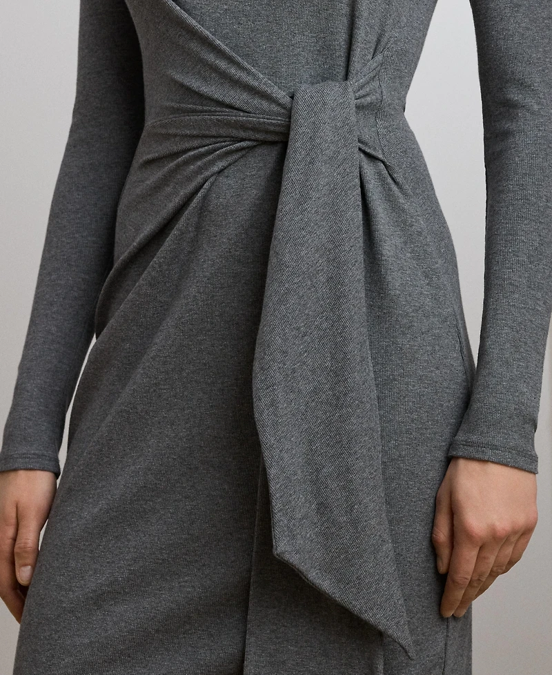 Lauren Ralph Women's Tie-Front Turtleneck Dress