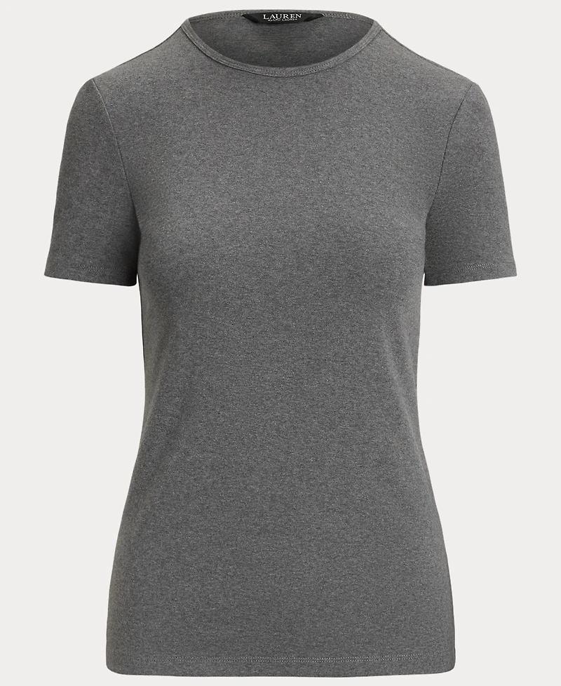 Lauren Ralph Women's Stretch Cotton Crewneck Tee