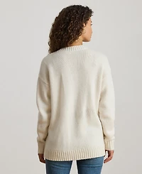 Lauren Ralph Lauren Women's Wool-Blend V-Neck Cardigan