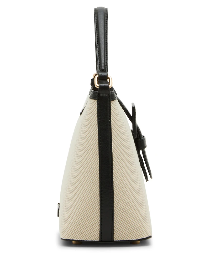 Anne Klein Covered Buckle Convertible Strap Bucket Bag