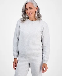 Style & Co Petite Crewneck Long-Sleeve Fleece Sweatshirt, Created for Macy's