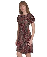 Tommy Hilfiger Women's Jersey Paisley-Print Shift Dress