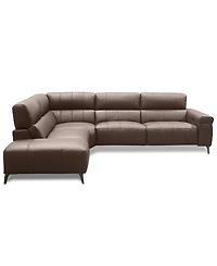 Wyndill 2-Pc. Leather Sectional with 1 Power Recliner, Exclusively at Macy's