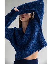 Sskein Women's V-Neck Tonal Boucle Sweater