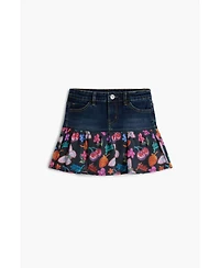 Desigual Girls Girls's Denim ruffle miniskirt