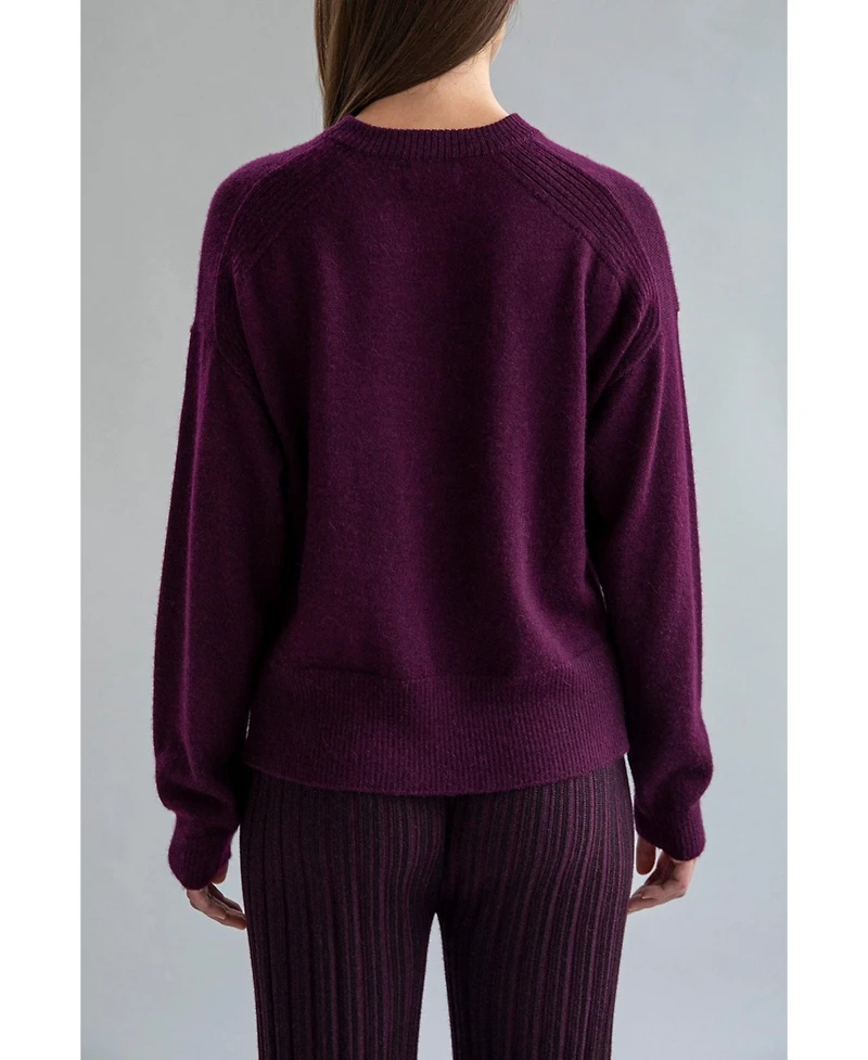 Sskein Women's 's Crew Neck Boxy Sweater