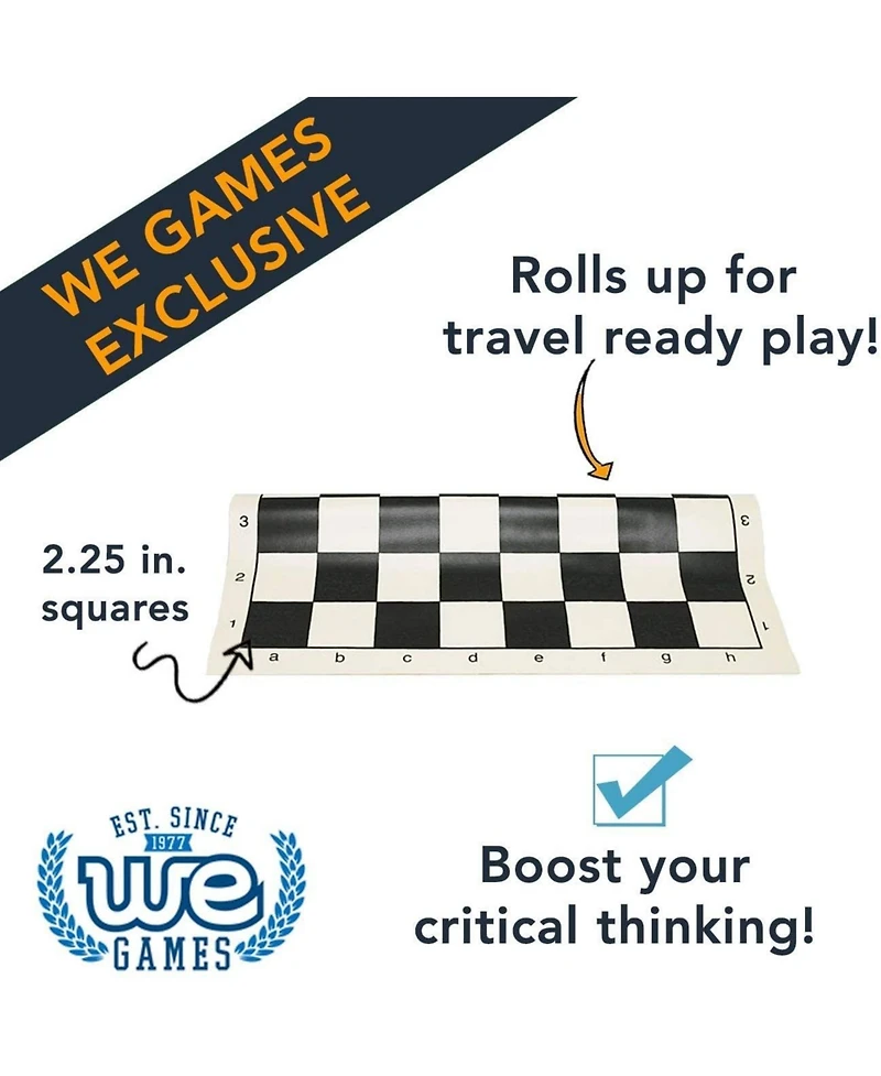We Games Travel Tournament Chess Set, 20 Board, Bag, 3.75 in. King