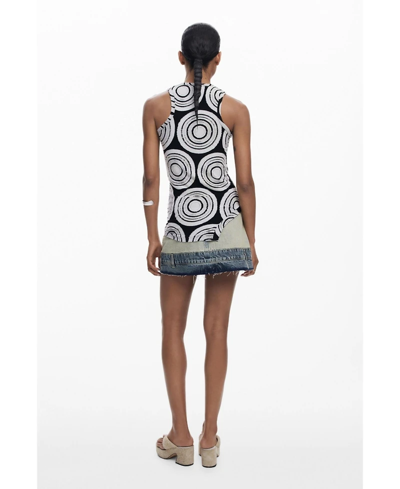 Desigual Women's Sleeveless spiral T-shirt