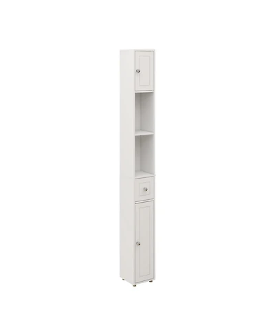 Casainc Tall Slim 71" Freestanding Bathroom Cabinet with Drawer, 2 Doors & Adjustable Shelves in White