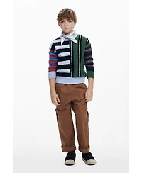 Desigual Boys Boys's Textured striped sweater